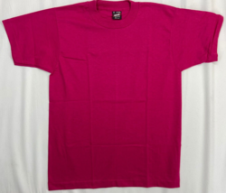 Vintage Fruit of the Loom Best Single Stitch Short Sleeve Raspberry T-Shirt M - £14.08 GBP