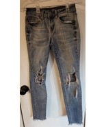 Womens 1 Stevie Hender Light Blue Wash Distressed Skinny Denim Jeans - $16.83