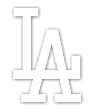Los Angeles Dodgers &quot;LA&quot; (white) Decal / Sticker Die cut - $3.95+