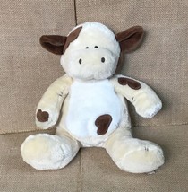 Plush Baby Boyds Cow Lovey Rattle Stuffed Animal Soft Toy Embroidered Eyes HTF - $25.74
