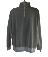 Vintage Ralph Lauren Polo Black 1/4 Quarter Zip Fleece Pullover sweater XL - $23.38 CAD