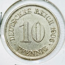 1906 A German Empire 10 Pfennig Coin - $8.90