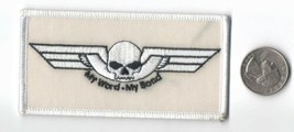 My Word MY Bond Reflective Patch Iron On Sew On Embroidered Patch 4&quot; X 2&quot; - £3.95 GBP