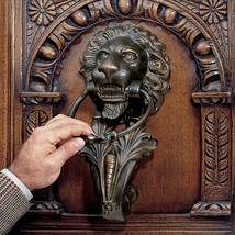 18-century Antique European Lion IRON Door Knocker 15&quot; Replica Reproduction - £95.65 GBP