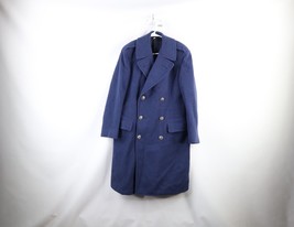 Vintage 50s Korean War Mens 37R USAF Heavyweight Wool Overcoat Blue 85 28oz USA - £71.35 GBP