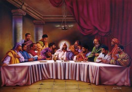 last supper Jesus disciples ceramic tile mural backsplash - £45.96 GBP+