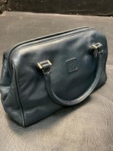 Vintage Anne Klein For Calderon Small Black Leather Soft Clutch Hand Bag - £44.99 GBP
