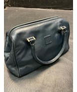 Vintage ANNE KLEIN for CALDERON Small Black Leather Soft Clutch HAND BAG - £44.69 GBP