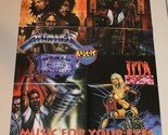 Music For Your Eyes Rock-It Comix Lita Ford Ozzy Metallica Promo Poster ... - $19.79
