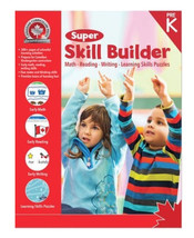 Super Skill Builder Workbook, Pre-K, Math, Reading and Writing - £7.07 GBP
