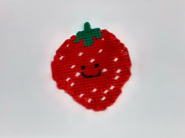 Strawberry Magnet, Fridge, Needlecraft, Handmade, Decor, Gift, Holiday, Fruit,  - $6.00