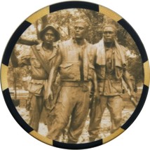 CH3402 Black/Gold Vietnam Veterans &quot;Proudly Served&quot; Challenge Coin (1-3/... - £9.61 GBP