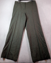 LOFT Pants Womens Size 8 Green Wool Casual Flat Front Straight Leg Medium Wash - £12.77 GBP