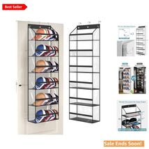 Stylish Black Hat Storage Holder with 6 Shelves - Modern Design for 72 Hats - $43.51
