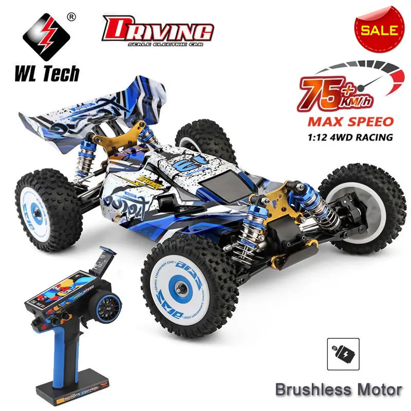 WLtoys 124017 V8 1:12 4WD 75Km/H RC Racing Car One Hand Remote Control D... - £166.28 GBP+