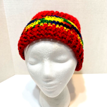 Vintage Handmade Crocheted Knit Unisex Beanie Winter Cap Hat One Size - $14.58