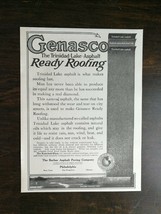 Vintage 1901 Genasco Asphalt Ready Roofing Barber Paving Full Page Origi... - $6.64