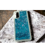 For Samsung Galaxy S20 Floating Blue Glitter Case + Screen Shockproof Sl... - £7.08 GBP
