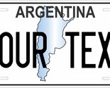 Argentina Map License Plate Personalized Car Auto Bike Motorcycle Custom... - $10.99+