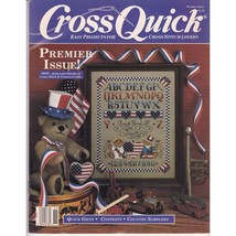 Vintage Craft Patterns, Cross Stitch Cross Quick Magazine, Premier Issue 1987 - £6.93 GBP