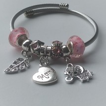I Love Mom European Charm Bracelet - £15.79 GBP