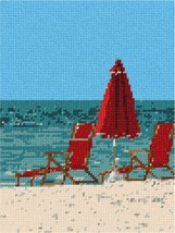 Pepita Needlepoint kit: Quiet Beach, 7&quot; x 9&quot; - £39.96 GBP+