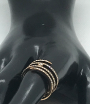 Swarovski Creativi$ty Spiral Rose Gold Crystal Cocktail Statement Ring 6... - £69.82 GBP