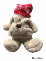 Vintage Commonwealth Plush Kris Krinkles Shar Pei Christmas Stuffed Puppy Dog 20 - $13.80