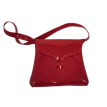 Vintage 1960's Ideal Tammy Model Miss Red Vinyl Shoulder Purse Handbag Strap - $27.55
