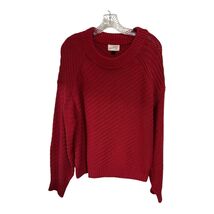 Universal Thread Red Textured Knit Sweater Women’s XL Crewneck Long Sleeve - $20.70
