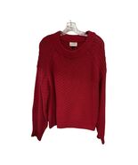 Universal Thread Red Textured Knit Sweater Women’s XL Crewneck Long Sleeve - $20.70