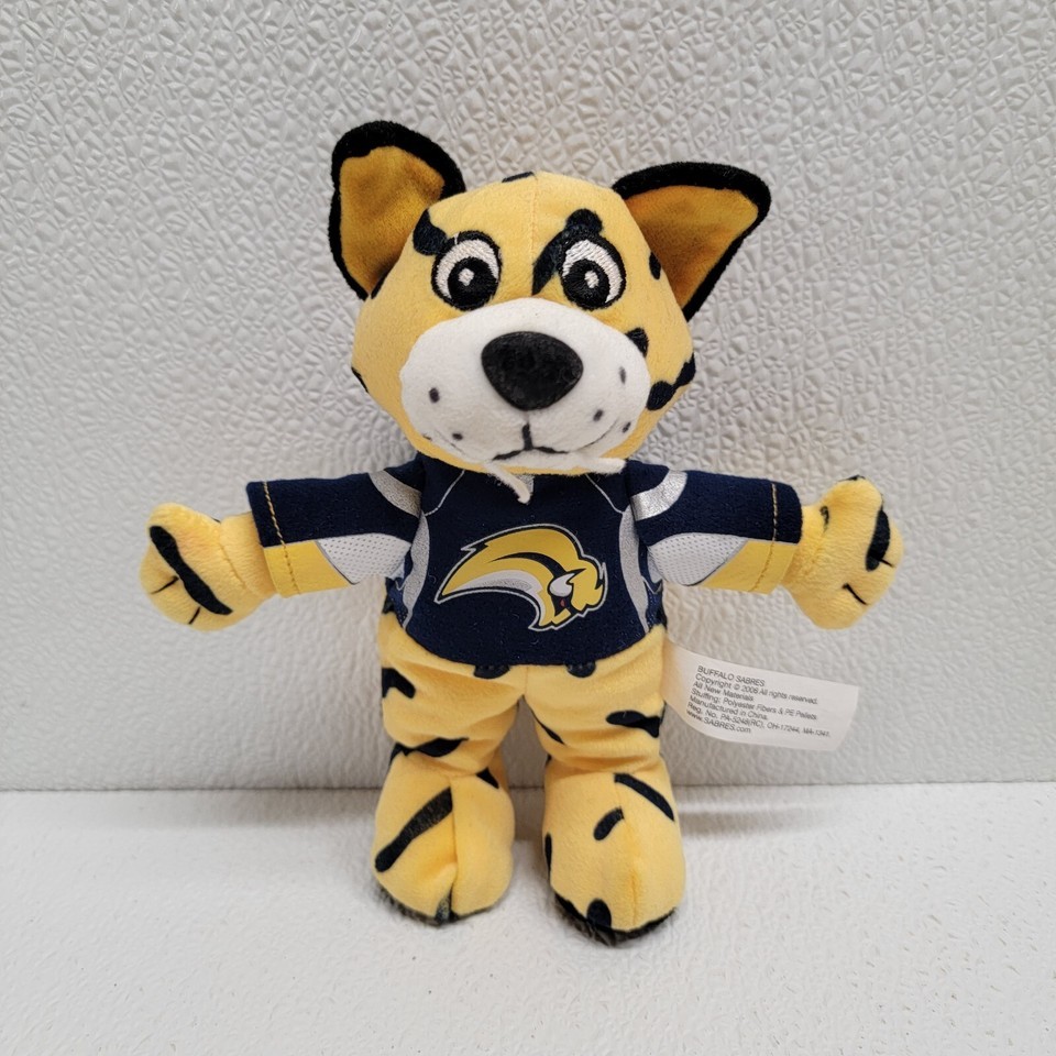Buffalo Sabres Hockey NHL Sabretooth Beanbag Plush Mascot Yellow 2006 - $33.57