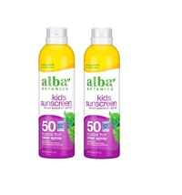 2X Alba Botanica Kids Sunscreen SPF 50 Tropical Fruit Clear Spray 6 oz Spray - £11.89 GBP