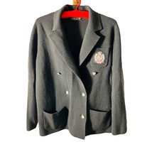 Vintage Lauren Ralph Lauren Marino Wool Double Breasted Jacket With Crest - £55.38 GBP