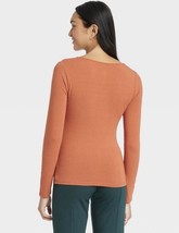 A New Day Women's Small Rust/Orange Long Sleeve Asymmetrical Top image 2