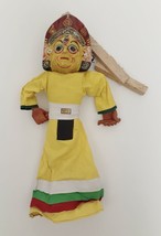 Nepal Handmade Dancing Doll Single Face Puppet Clay Paper Mache Cloth - £31.11 GBP