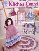 Crochet Kitchen 8 Decor Projects Tea Cozy Potholder Broom Cover Doll Toppers New - £6.38 GBP