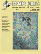 Canada Quilts Winter 1994 *Fractured Curves *Stripped Drunkard Block Chatelaine - £6.26 GBP