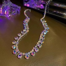 2021 Korean Sweet Colorful Acrylic Boho Necklace for Women Vintage Fashion Shiny - £13.00 GBP