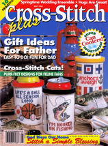 CROSS STITCH DAD GIFTS SPORTS CATS! FLOWER SACHETS SAMPLERS PLUS MAG MAY... - $6.98