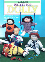 Mccall's Knit It For Dolly Doll Soft Sculpt Cpk Coat Hat Dress Sailorsuit Jogger - $9.98