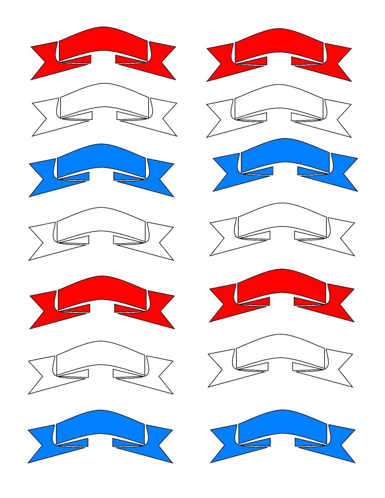 Primary image for Red white Blue Ribbons4-Digital ClipArt