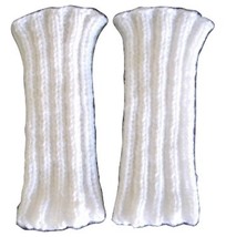 White Knitted Arm Warmers or Leg Warmers for Dance, Yoga, or Fashion - $30.00
