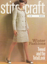 Stitchcraft No. 395 Winter Needlework Crochet Knit Embroider Vintage Magazine - £6.37 GBP