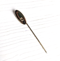 Vintage Pierre Cardin Gold Tone Cut Out Logo Lapel Stick Pin NO Cap Mode... - $24.74