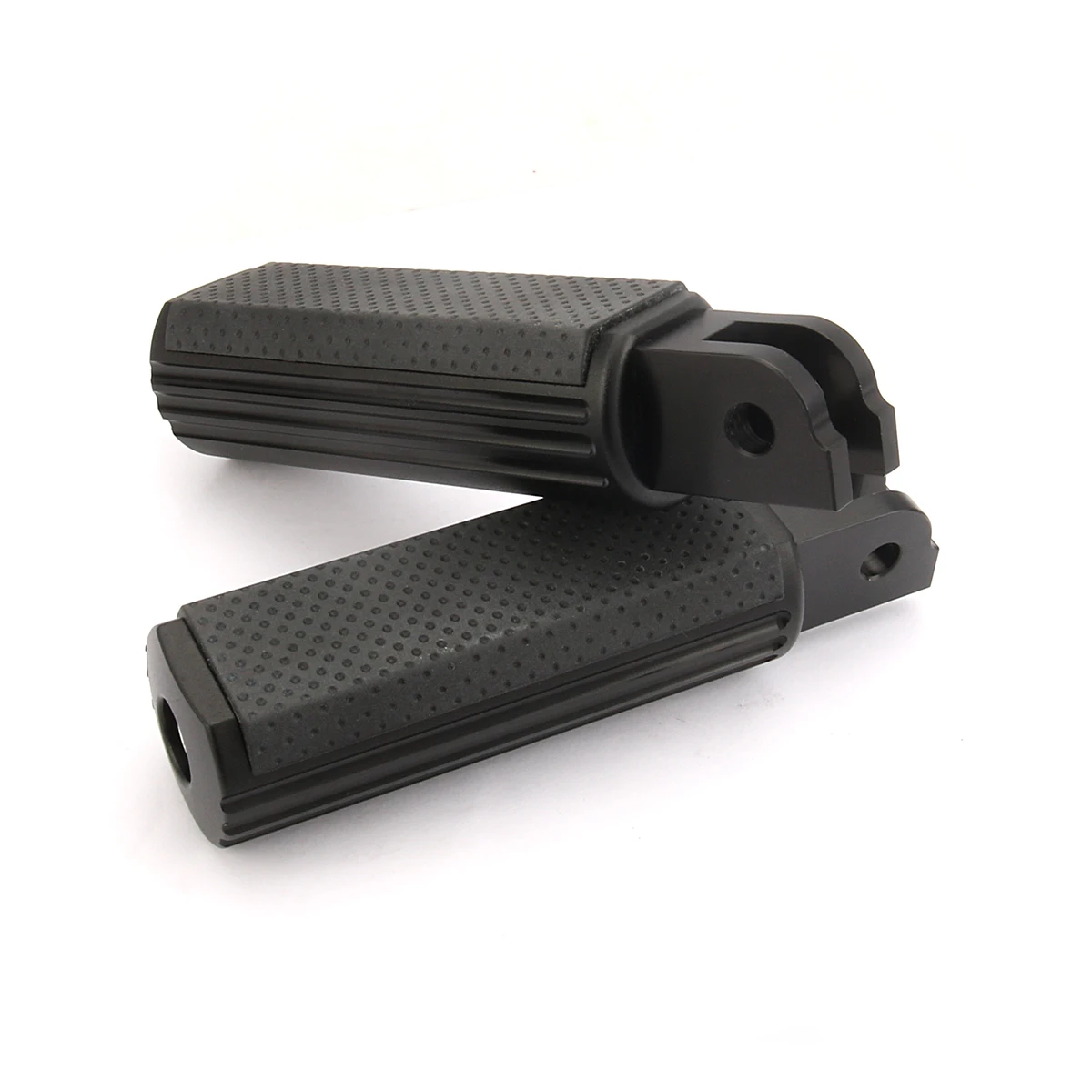 Black Defiance Front Driver Rider Footrest foot pegs for harley Softail ... - $69.37