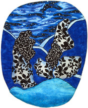 Sea and Sky: Quilted Art Wall Hanging - £195.80 GBP