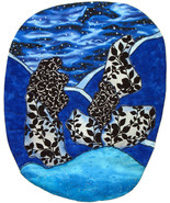 Sea and Sky: Quilted Art Wall Hanging - £195.80 GBP