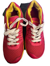 Reebok Work Athletic Steel Toe Pink/Yellow Oxford Shoes Women&#39;s 9W - $18.25
