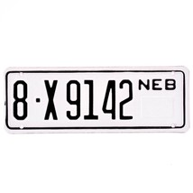  United States Nebraska Base Trailer License Plate 8-X9142 - £12.97 GBP